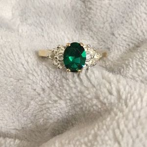 Emerald Fashion Ring, sz 8